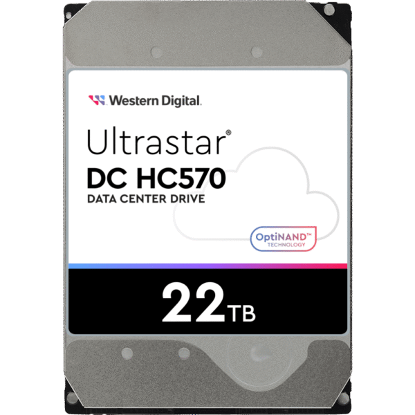 Disco Duro Data Center Ultrastar / 22 TB / 7200 RPM / 6 Gb/s SATA - 12 Gb/s SAS / HelioSeal con Helio / OptiNAND con Flash iNAND / ArmorCache / 2.5M Horas MTBF / 5 Años Garantía