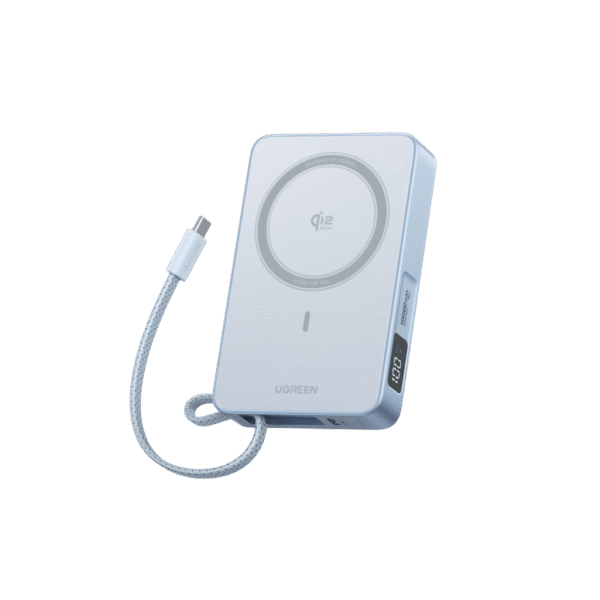Powerbank  Magnético Inalámbrico / 10000 mAh 36 Wh / 30W USB-C PD3.0/PPS/UFCS + Cable Integrado 60W / Carga Inalámbrica 25W Qi2.2 MPP / Magnético 8N / Pantalla LED / 254 g