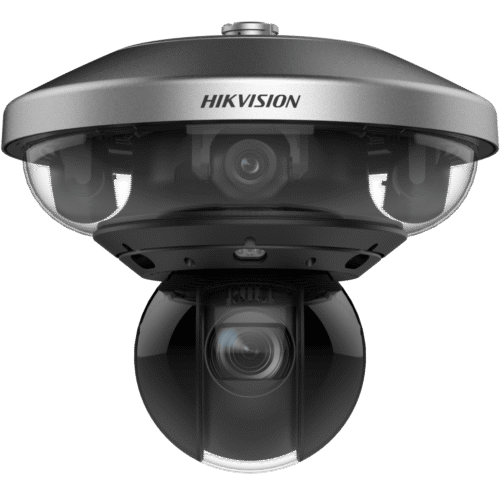 PanoVu Series / 1 PTZ 40X Zoom (4 Megapixel) + 4 Lentes 2.8 mm (360° / 32 Megapixel) / Posicionamiento 3D / Autoseguimiento 3.0 / Deep Learning / IP67 / IK10 / WDR 120 dB / Micro SD