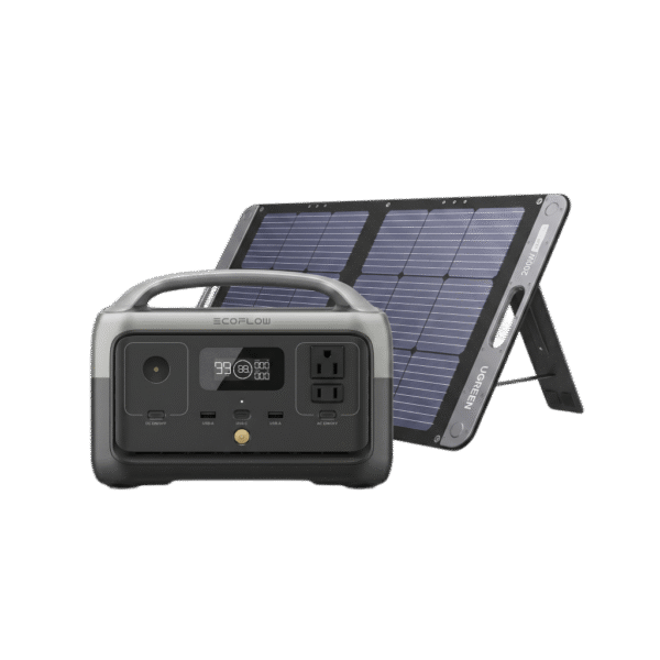 Estación de Energía Portátil / 256 Wh LFP / Inversor Onda Sinusoidal Pura 300 W / Panel Solar 200 W / USB-C 60 W / IP67 / Wi-Fi
