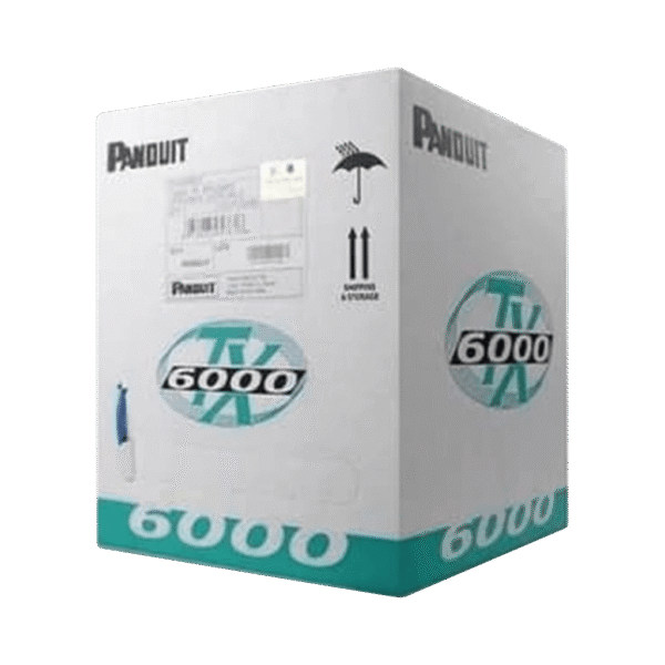 Bobina de Cable UTP 305 Metros (1000 Pies) de Cobre, TX6000™ PanNet, Reelex, Blanco, Categoría 6 Mejorado (23 AWG), LSZH (Bajo Humo, Cero Halógenos), de 4 Pares