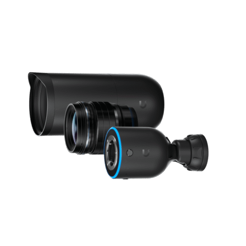 UniFi Protect AI DSLR Long Distance – Cámara 4K PoE+ para Interior/Exterior con Sensor de Alta Sensibilidad, Lente Fija de larga distancia de 45 mm y Analítica Avanzada por IA