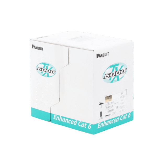 Bobina de Cable UTP 305 Metros (1000 Pies) de Cobre, TX6000? PanNet, Reelex, Blanco, Categoría 6 Mejorado (23 AWG), PVC (CM), de 4 Pares