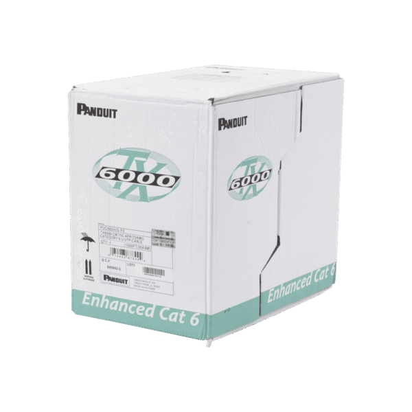 Bobina de Cable UTP 305 Metros (1000 Pies) de Cobre, TX6000? PanNet, Reelex, Gris Internacional, Categoría 6 Mejorado (23 AWG), PVC (CM), de 4 Pares