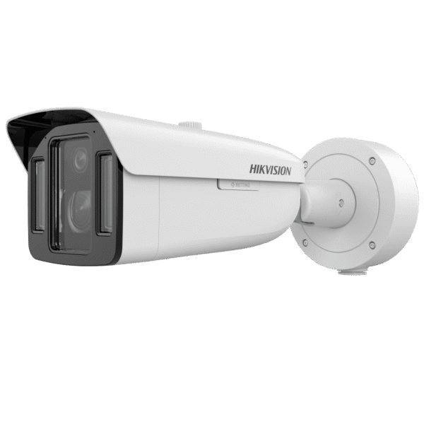 Bala IP Multi-Sensor DeepinView / Lente 15 a 45 mm (4 MP) + lente 4 mm (4 MP) / DarkFighterX y ColorVu / WDR 140 dB / IR + Luz Blanca (100 Mts y 30 Mts) / IP67 / IK10