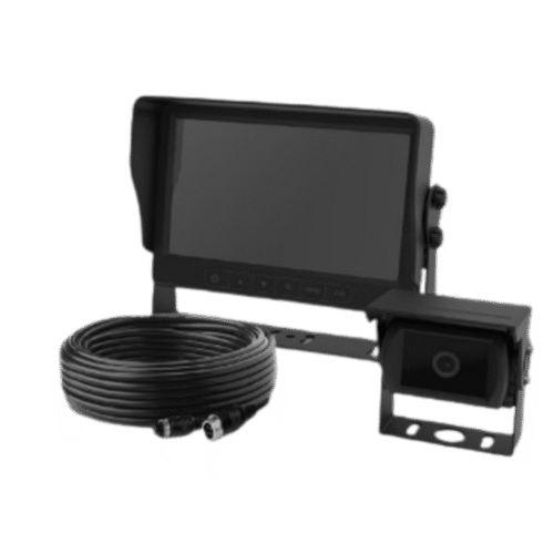 Sistema Profesional de Cámara de Reversa y Monitor para Vehículos de Trabajo y Montacargas con inteligencia IA para la detección de peatones