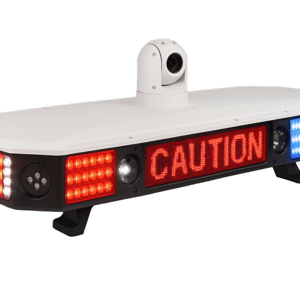 Sistema Inteligente de Luces de Policía PL100 / 8 Cámaras HD AI / Reconocimiento Facial y Placas / 4G/5G / Sirena 100W / Pantalla LED / Cumple GB 13954-2009