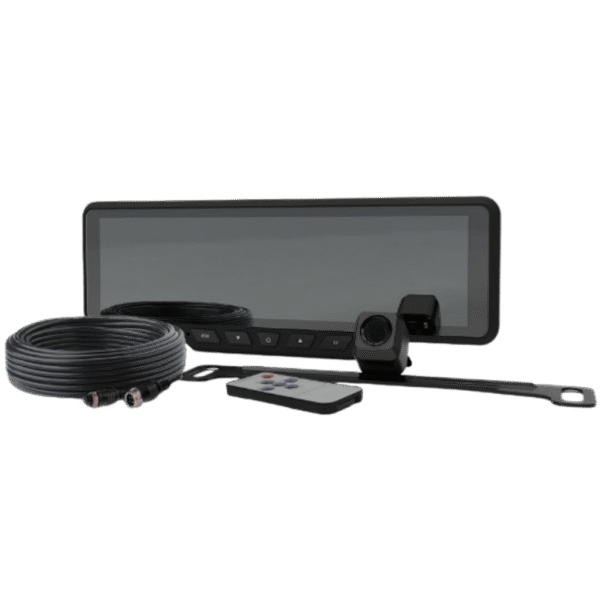 Sistema alambrico de reversa con camara y monitor de 9 pulgadas, Incluye cámara para placa de 170°
