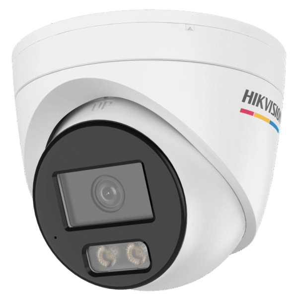 [Dual Light + ColorVu] Turret IP 4 Megapixel / Lente 2.8 mm / 30 mts IR + 30 mts Luz Blanca / Micrófono Integrado / ACUSENSE Lite / Exterior IP67 / WDR 120 dB / PoE / Micro SD
