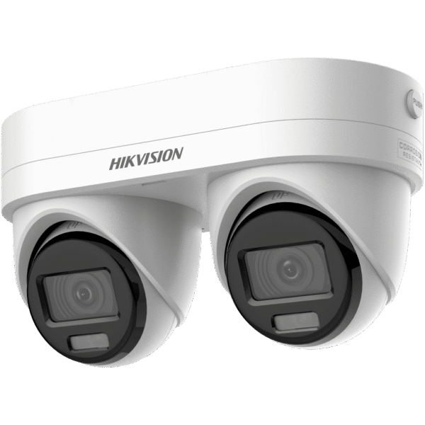 PanoVu Series / Lente Dual de 4 Megapixel / 2 Lentes Fijos de 2.8 mm / Recomendado para Pasillos o Esquinas / IP67 / IK10 / PoE / WDR 120 dB / Dual Light (30 mts IR + 30 Mts Luz Blanca) / Micrófono y Bocina Integrada / Micro SD / ACUSEEK