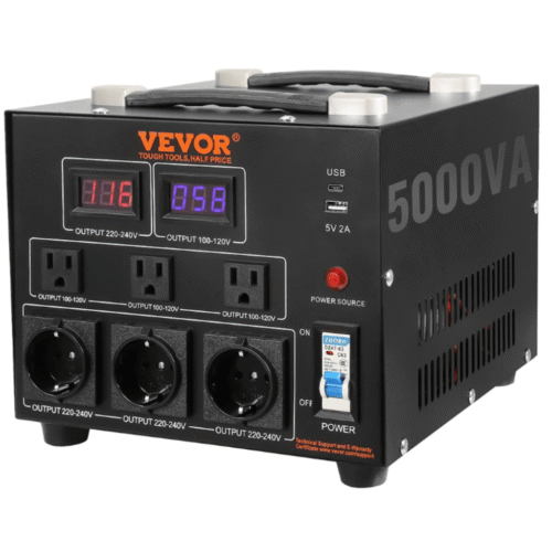 Transformador convertidor de voltaje de 5000 W 110/220 Vca