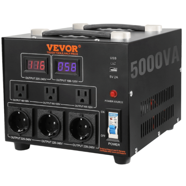 Transformador convertidor de voltaje de 5000 W 110/220 Vca