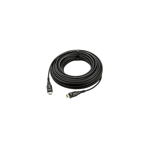 Cable Optico HDMI Híbrido | 4K@60Hz 18 Gbps | 20 m | Fibra OM3 + Cobre | LSHF | Bañado Oro 24K | HDCP 2.2 | HDR | ARC | CEC