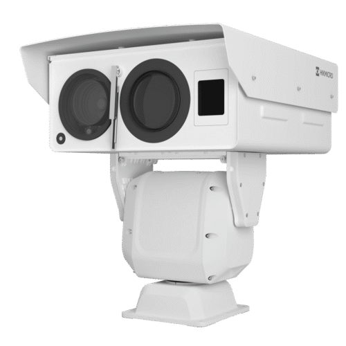 PTZ Punta de Poste IP Dual / Lente Térmico 100 mm (640 X 512) / Lente Óptico 56X Zoom (4 MP) / 800 mts IR Laser / 36 VCC / IP66 / Recubrimiento Anticorrosivo