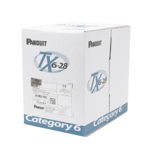 Bobina de Cable UTP 305 Metros (1000 Pies) de Cobre TX6-28Æ, Gris, Categoría 6, Diámetro Reducido (28 AWG), CM/LSZH, de 4 Pares
