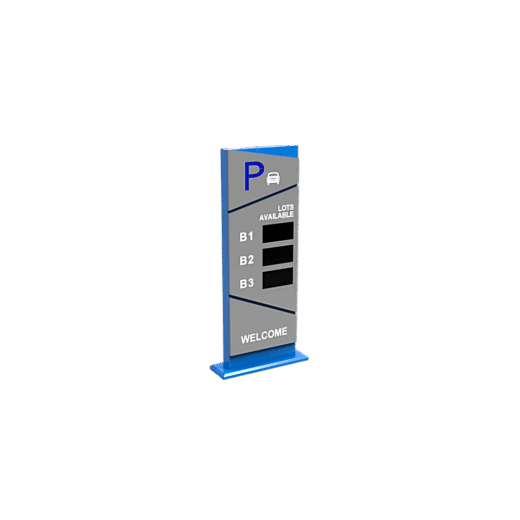 Pantalla Principal de Guía de Estacionamiento / 3 Módulos / Mensaje de Bienvenida / Uso con Aplicación de Guía de Estacionamiento